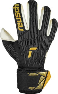 Reusch Attrakt Freegel Gold X GluePrint Finger Support 5470960 7707 black front